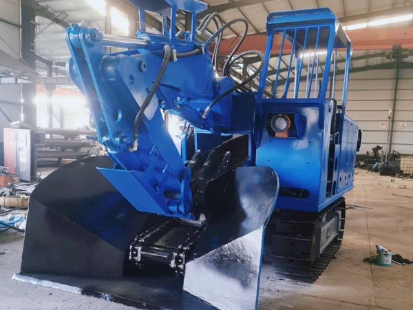 履带斜坡用扒渣机
